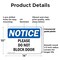 Signmission Please Do Not Block Door, 14 in W x Rectangle, Plastic OS-2PACK-NS-P-1014-L-17374 - alternate 4